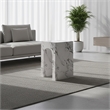 Inspire Contemporary ECC Concrete Square Accent Table in White