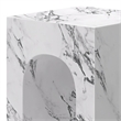 Inspire Contemporary ECC Concrete Square Accent Table in White