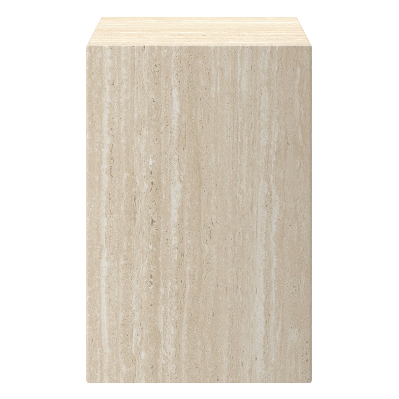 Inspire Contemporary ECC Concrete Square Accent Table - Travertine