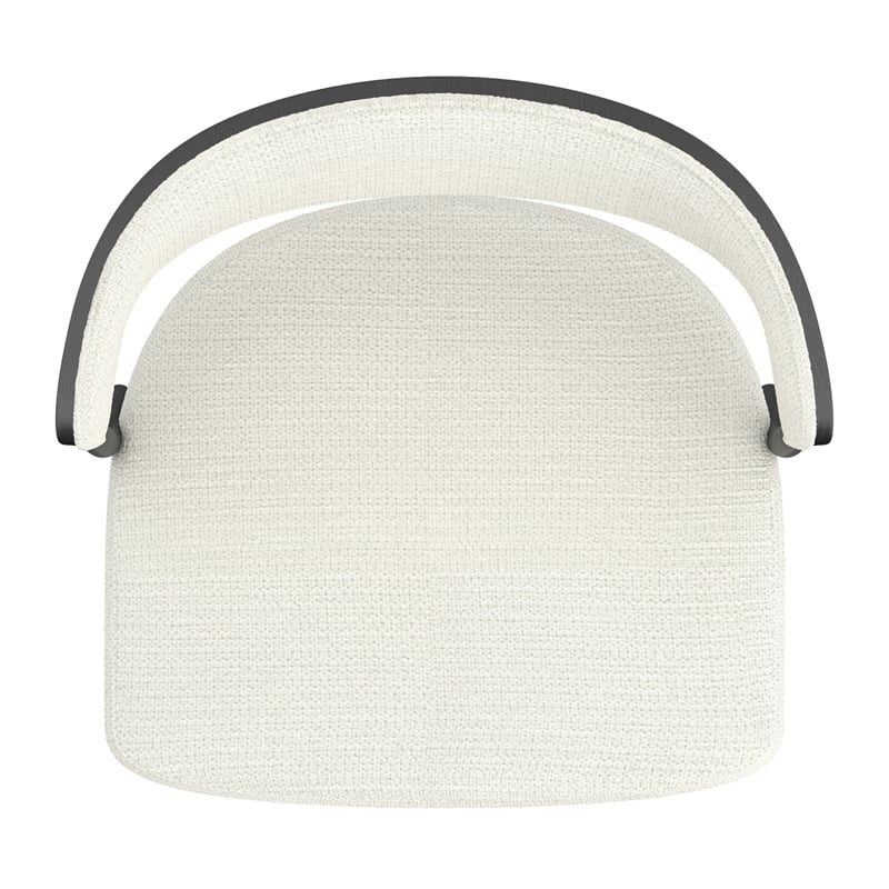 Inspire Fabric & Bentwood & Metal Adjustable Air-Lift Stool - Ivory/Black(Set-2)