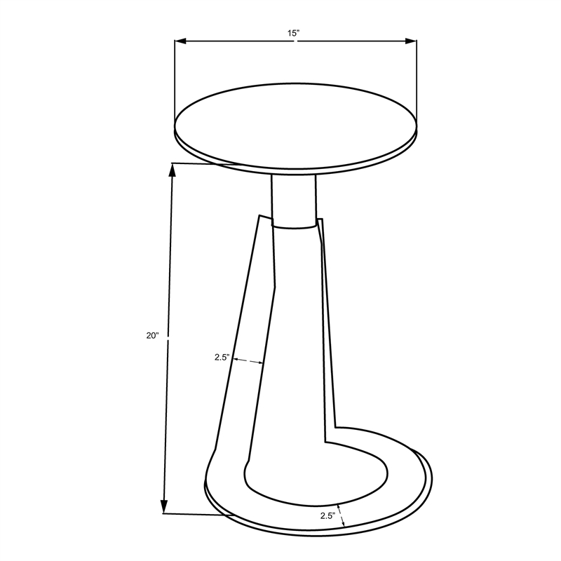 Inspire Modern Industrial Marble & Brass Accent Table - White & Aged Gold