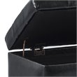 Modern Faux Leather Rectangular Storage Ottoman Bench Black