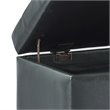 Modern Faux Leather Rectangular Storage Ottoman Bench Grey