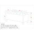 Modern Fabric Rectangular Storage Ottoman Bench Grey