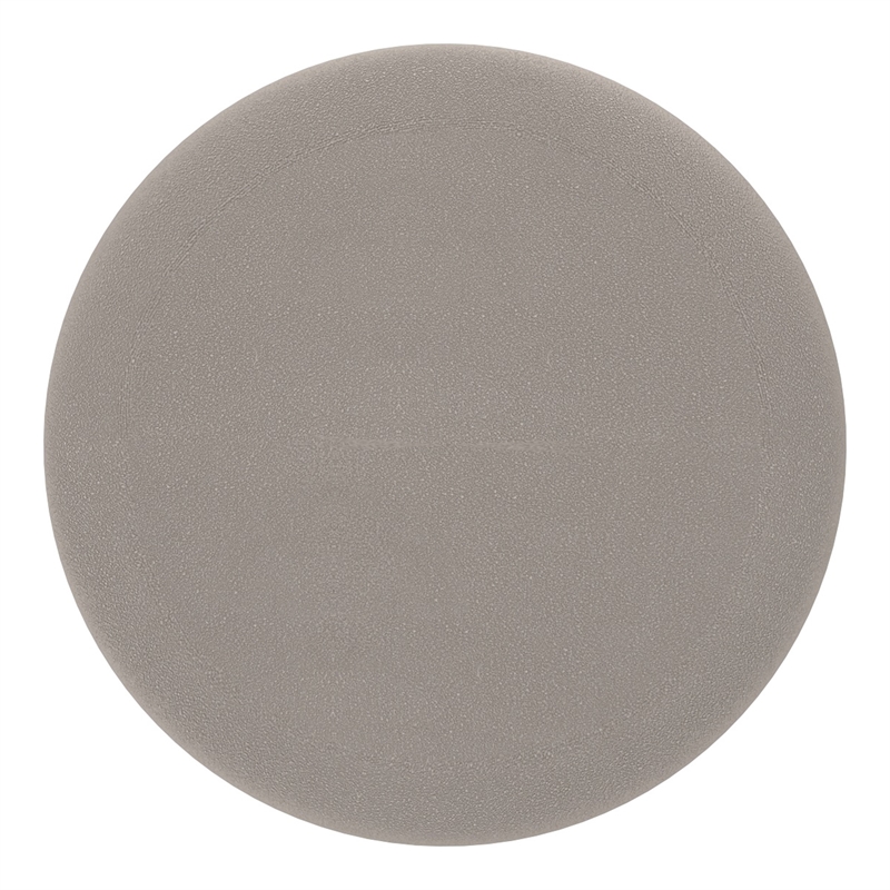 WHI Modern Fabric Round Storage Ottoman Grey Natural