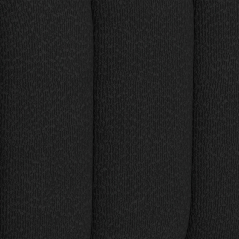 WHI Contemporary Boucle Fabric Large Ottoman Bench Black
