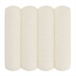 WHI Contemporary Boucle Fabric Small Square Ottoman Ivory