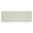 WHI Modern Fabric Metal Storage Ottoman Bench White Black