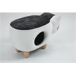 Home 2 Office Cat Condo Fabric Pet House Ottoman in Multi-Color