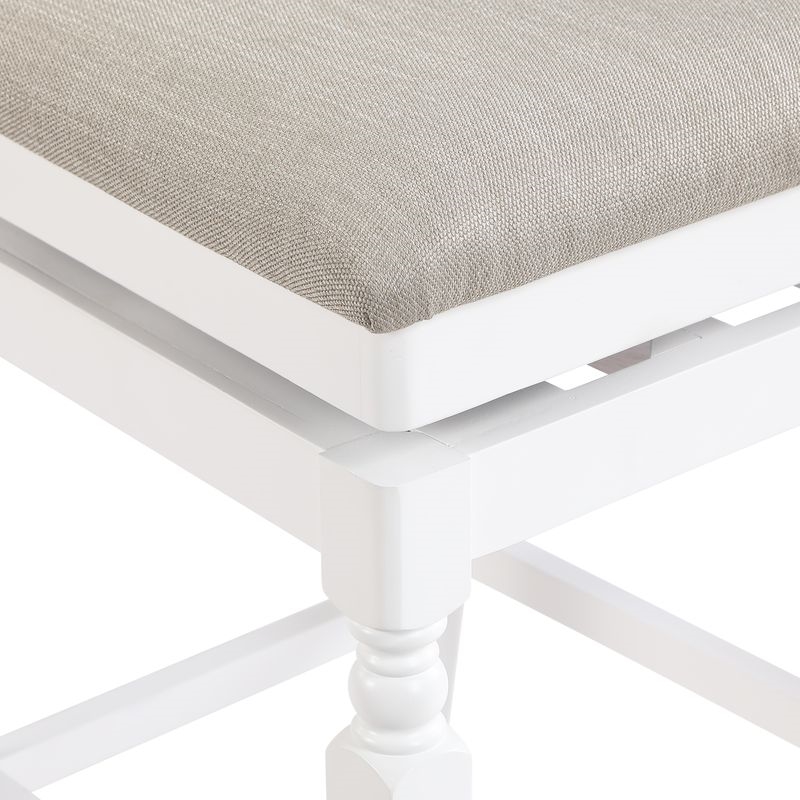 Home 2 Office 24in Walker Swivel Barstool in White