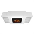 Real Flame Calie TV Stand with Electric Fireplace in White
