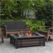 Real Flame Hamilton Wood Burning Fire Pit in Natural Slate Tile