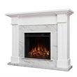 Real Flame Kipling Electric Fireplace in White Marble