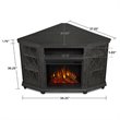 Real Flame Lynette Corner Fireplace TV Stand in Gray
