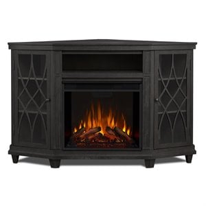 Real Flame Lynette Corner Fireplace TV Stand in Gray