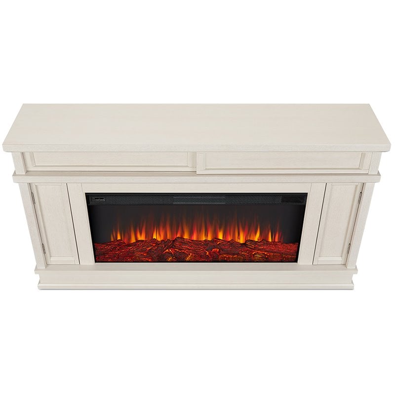 Real Flame Torrey Landscape Electric Fireplace in Bone White