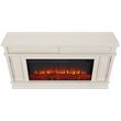 Real Flame Torrey Landscape Electric Fireplace in Bone White