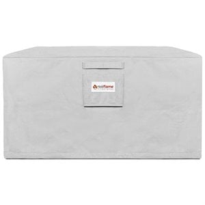 Real Flame Ventura 37&quot Square Fire Pit Protective Cover in Light Gray
