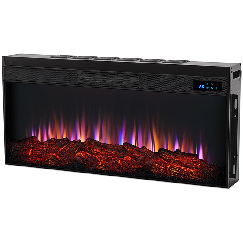 Real Flame Alcott Landscape Electric Wood Fireplace in White