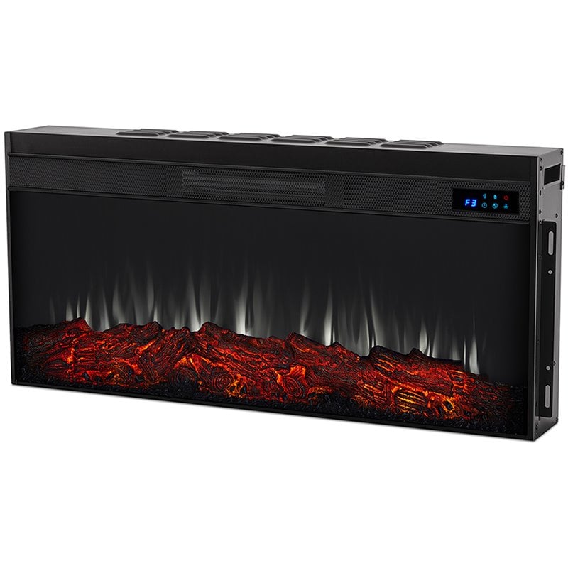 Real Flame Alcott Landscape Electric Wood Fireplace in White
