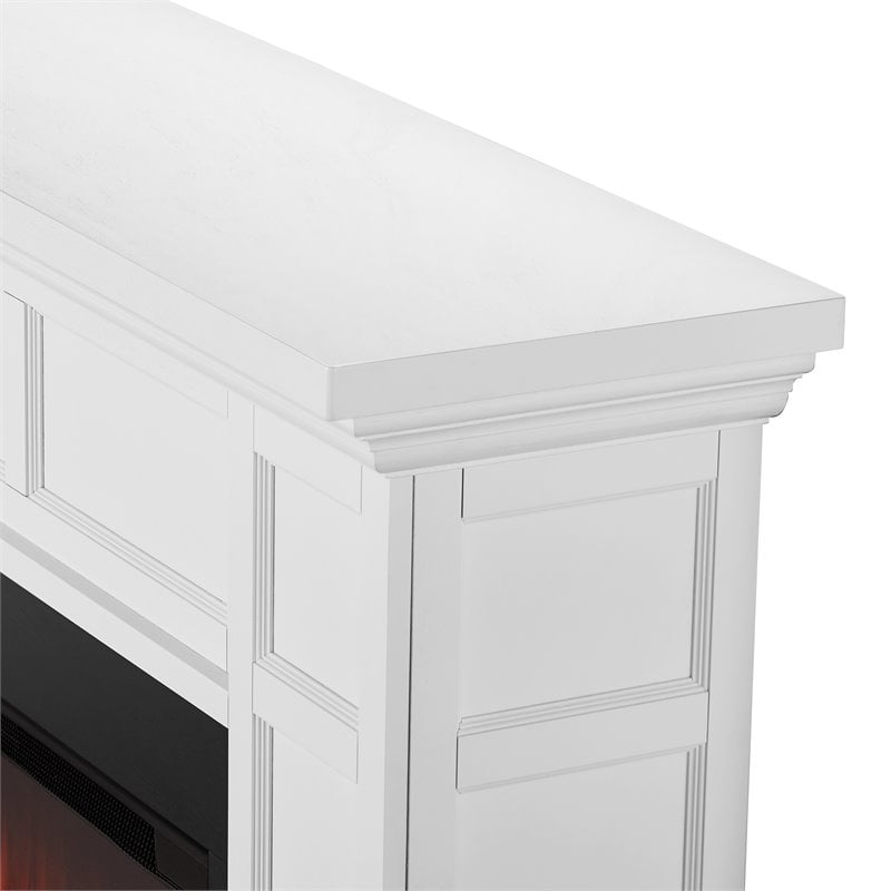 Real Flame Alcott Landscape Electric Wood Fireplace in White