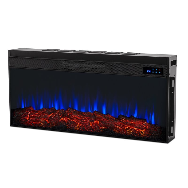 Real Flame Alcott Landscape Electric Wood Fireplace in White