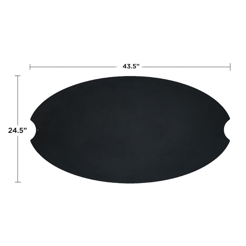 Real Flame Riverside Oval Powder Coated Steel Lid in Black