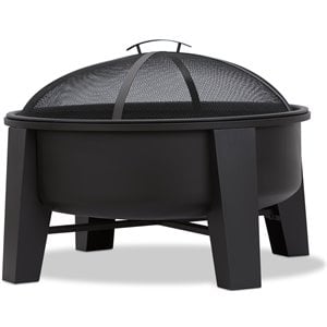 Real Flame Forsyth Wood-Burning Iron Fire Pit in Black
