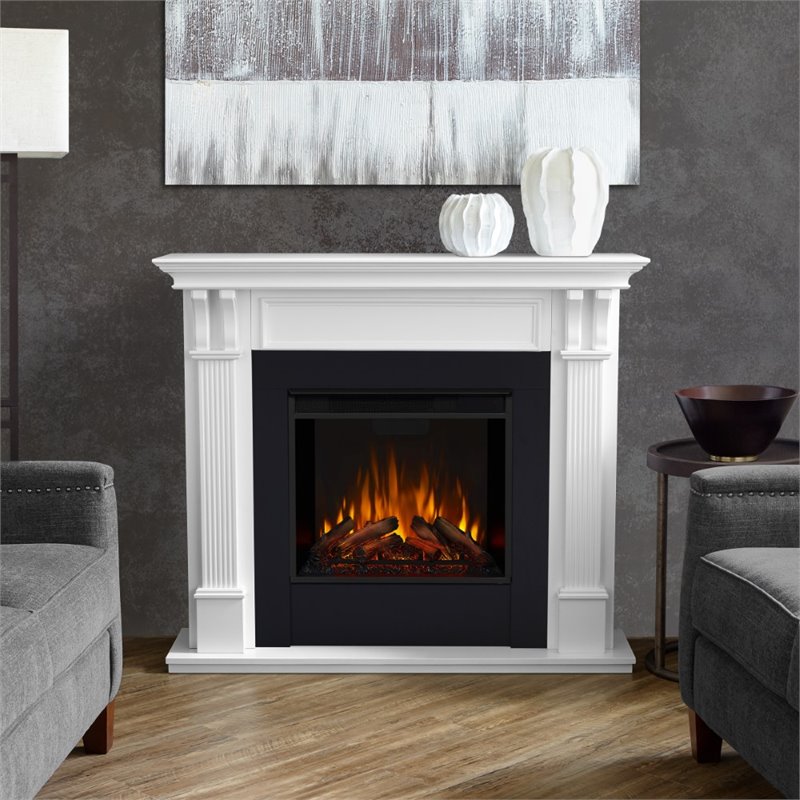 Real Flame Ashley Electric Fireplace in White