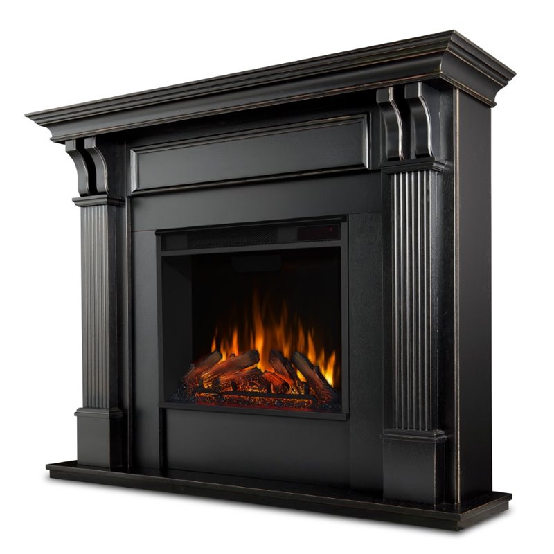 Real Flame Ashley Electric Fireplace in Black Wash