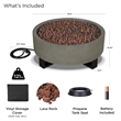 Real Flame Idledale Propane Fire Bowl for Outdoors in Glacier Gray
