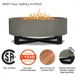 Real Flame Idledale Propane Fire Bowl for Outdoors in Glacier Gray