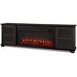 Real Flame Benjamin Solid Wood Landscape Media Electric Fireplace in Brown