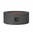 Real Flame Aegean Round Contemporary Steel Propane Fire Table in Weathered Slate