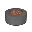 Real Flame Aegean Round Contemporary Steel Propane Fire Table in Weathered Slate