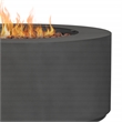 Real Flame Aegean Round Contemporary Steel Propane Fire Table in Weathered Slate