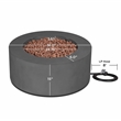Real Flame Aegean Round Contemporary Steel Propane Fire Table in Weathered Slate