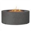 Real Flame Aegean Round Contemporary Steel Propane Fire Table in Weathered Slate