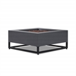 Real Flame Blake Metal Propane Fire Table with Conversion Kit in Slate Gray