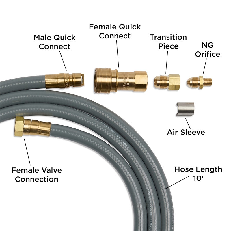Real Flame G0004-02 Natural Gas Conversion Kit for Fire Pit