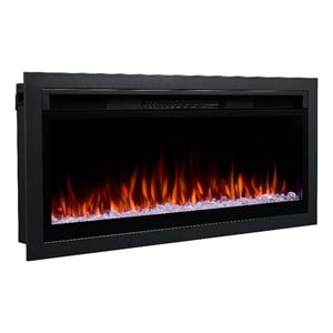Real Flame 42&quot Wall-Mount or Recessed Black Electric Fireplace Insert