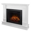 Real Flame Silverton Contemporary Solid Wood Electric Fireplace in White