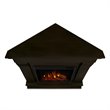 Real Flame Traditional Wood Espresso Chateau Electric Corner Fireplace