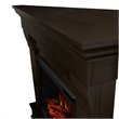 Real Flame Traditional Wood Espresso Chateau Electric Corner Fireplace