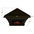 Real Flame Traditional Wood Espresso Chateau Electric Corner Fireplace