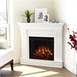 Real Flame Chateau Electric Corner Fireplace in White