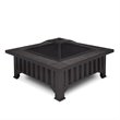 Real Flame Lafayette Wood Burning Fire Pit in Black