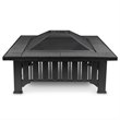 Real Flame Lafayette Wood Burning Fire Pit in Black