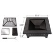 Real Flame Lafayette Wood Burning Fire Pit in Black
