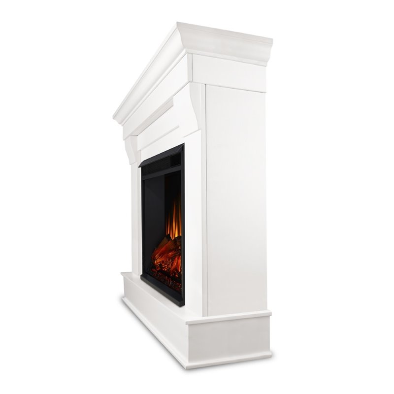 Real Flame Chateau Electric Fireplace in White